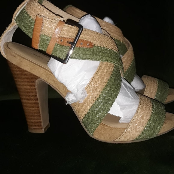 Shoes - Cross Strap Leather Heels